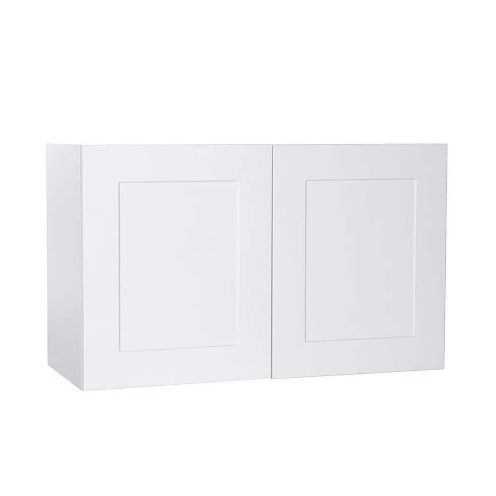 Cambridge Quick Assemble Modern Style, Shaker White 36 x 18 in. Wall ...