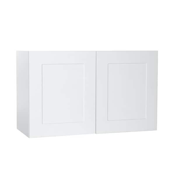 Cambridge Quick Assemble Modern Style, Shaker White 36 x 18 in. Wall Bridge Kitchen Cabinet (36 in. W x 12 in. D x 18 in. H)