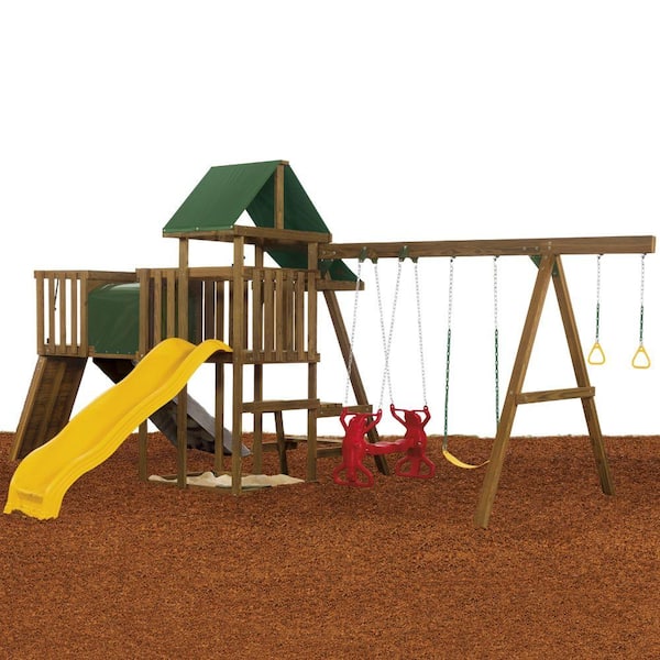 PlayStar Rival Gold Ready to Assemble Swing Set