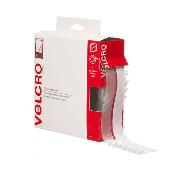 Velcro Brands 91325 Sticky Back 3/4 Inch By 15 Foot Clear Velcro