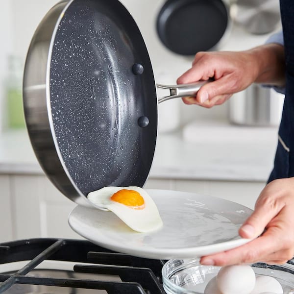 Sapphire Coated Non-stick Small Frying Pan For Pancakes, Steaks, Fried Eggs,  Compatible With All Stovetops