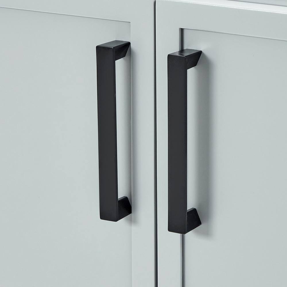 Gray Double Sink Bathroom Vanity with Quartz Top