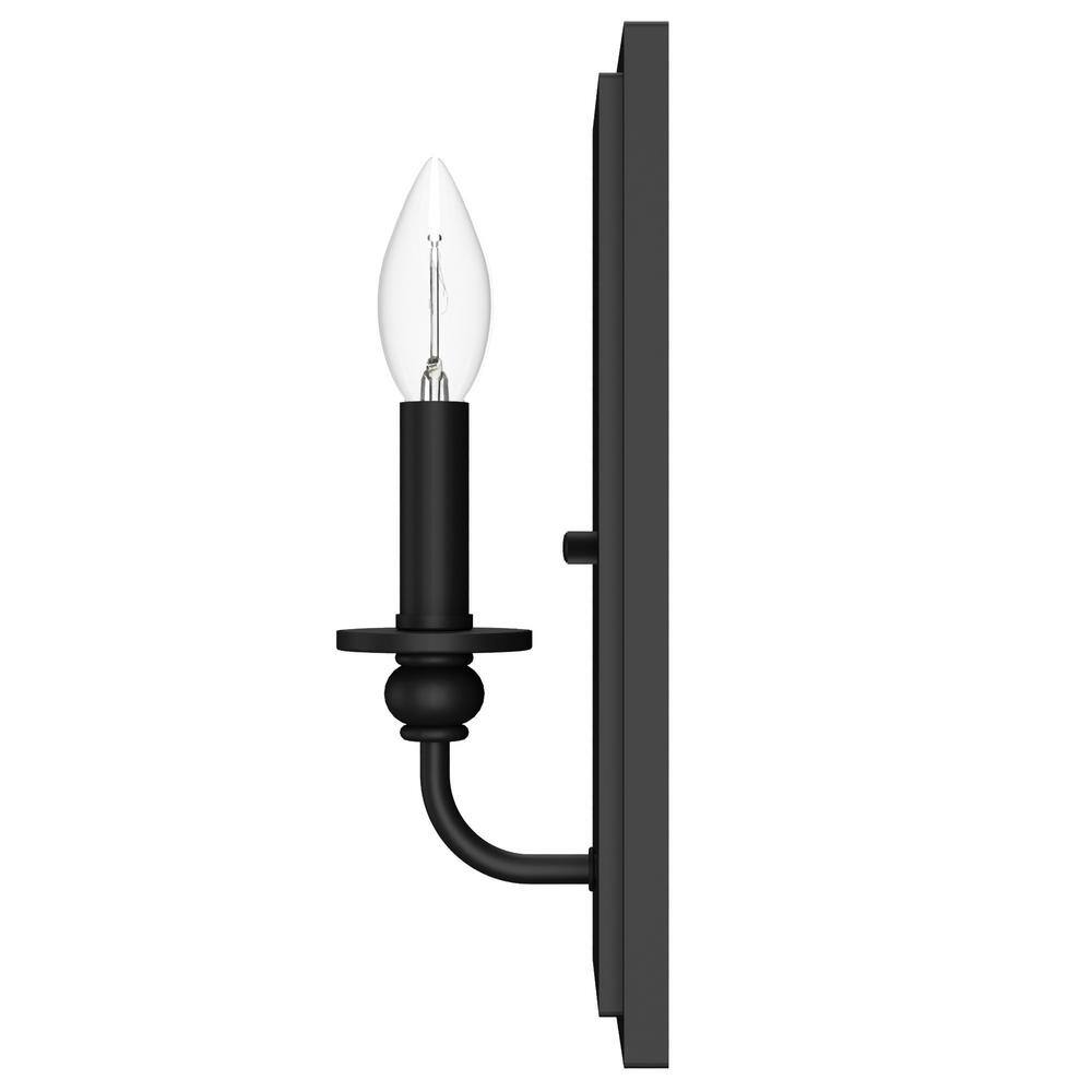 Southcrest Cottage Elegance Dimmable Wall Sconce in Flat Matte Black