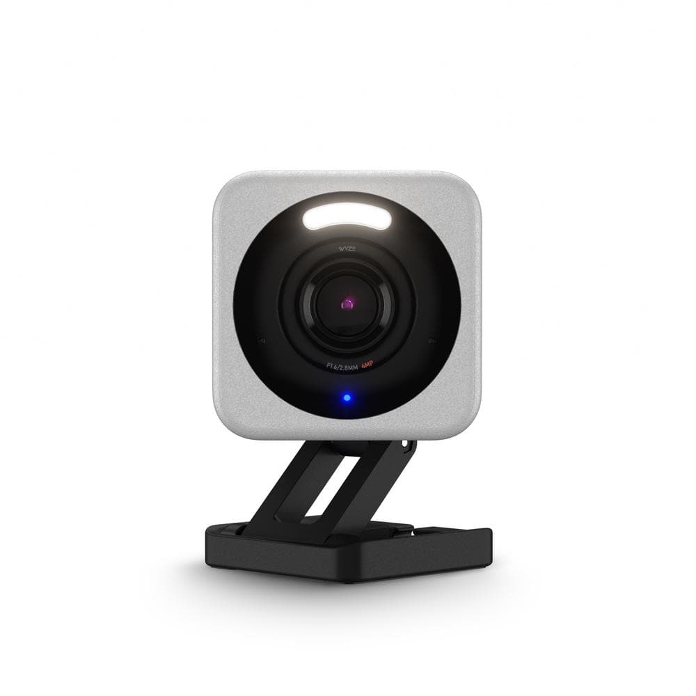 Wyze - Cam V4 2.5k QHD WiFi, Indoor/Outdoor, Wired Security Camera with Color Night Vision - Gray