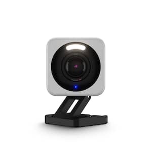 Cam v4 Wi-Fi 2.5K QHD Indoor/Outdoor Plug-In Smart Home Security Camera, Color Night Vision, 2-Way Audio (Gray)