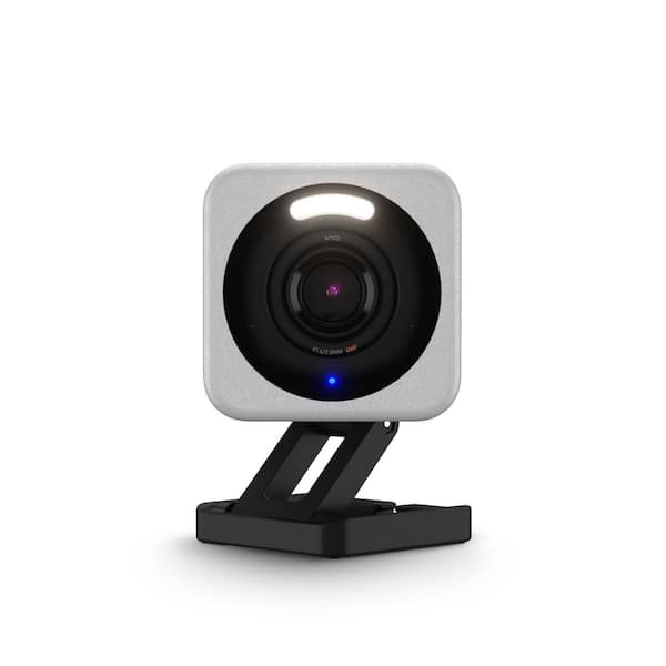Wyze Cam v4 Wi-Fi 2.5K QHD Indoor/Outdoor Plug-In Smart Home Security Camera, Color Night Vision, 2-Way Audio (Gray)