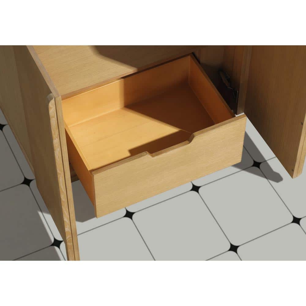 Lucas 30" Washed Oak Single Vanity with Quartz Top