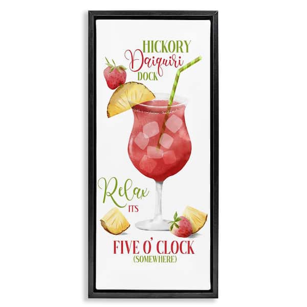 Stupell Industries Fun Cocktail Expression by Deane Beesley Black Floater Frame Food Graphic Art Print 31 in. x 15 in.
