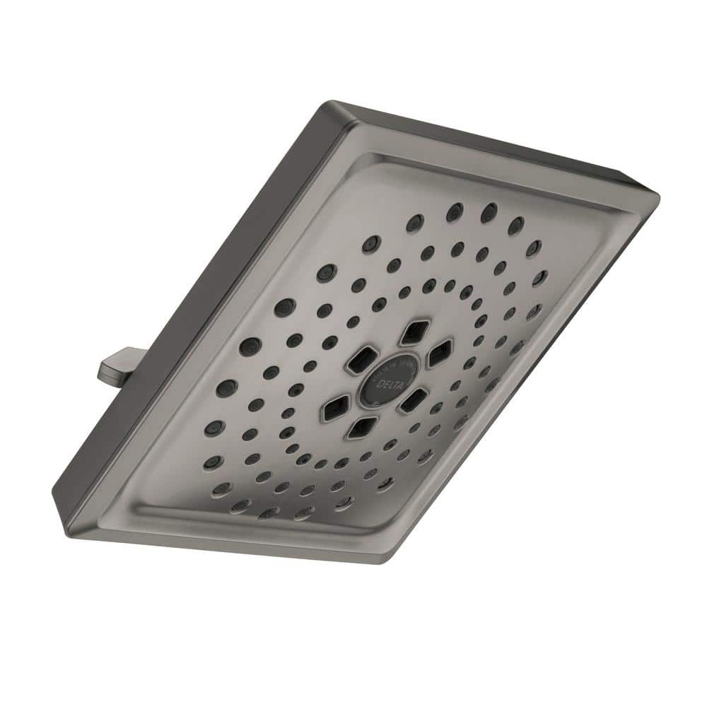 3-Spray Patterns 1.75 GPM 7.63 in. Wall Mount Fixed Shower Head with H2Okinetic in Lumicoat Black Stainless price history on PriceWatchPro