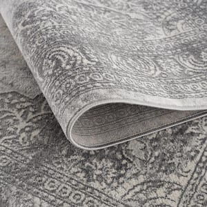Havana Grey 2 ft. 3 in. x 13 ft. Traditional Distressed Runner Area Rug