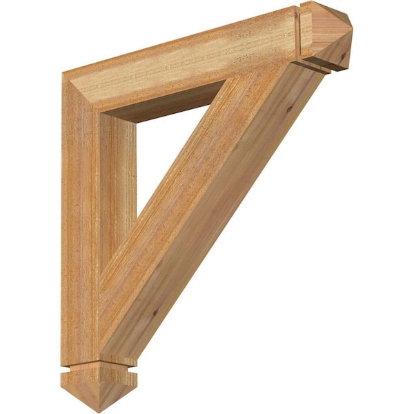 Ekena Millwork 4 in. x 26 in. x 26 in. Western Red Cedar Traditional Arts and Crafts Rough Sawn