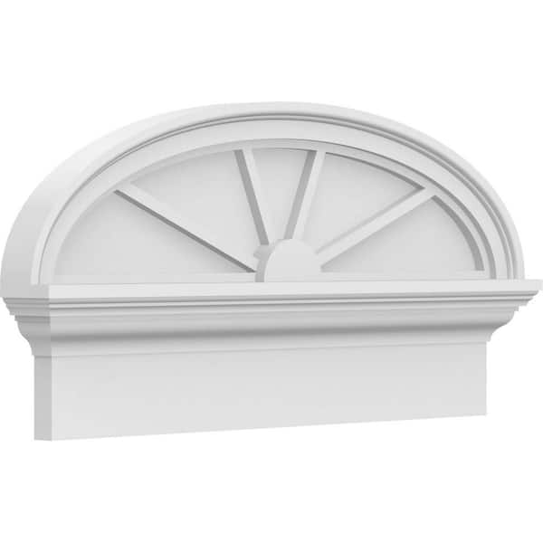 2-3/4 in. x 26 in. x 13-3/8 in. Elliptical 4-Spoke Architectural Grade PVC Combination Pediment Moulding