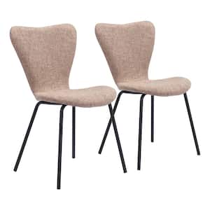 Tollo Brown 100% Polyester Dining Chair Set - (Set of 2)