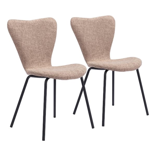 ZUO Tollo Brown 100% Polyester Dining Chair Set - (Set of 2)