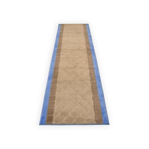 Volley Grey-Blue 26 in. W x 12 in. L Stair Runner 2.17 sq. ft.