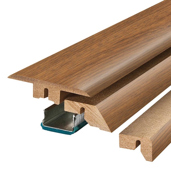 PERFORMANCE ACCESSORIES Dijon 0.75 in. T x 2.37 in. W x 78.7 in. L Textured Wood Look Laminate Moulding/Trim 4 in 1 Molding