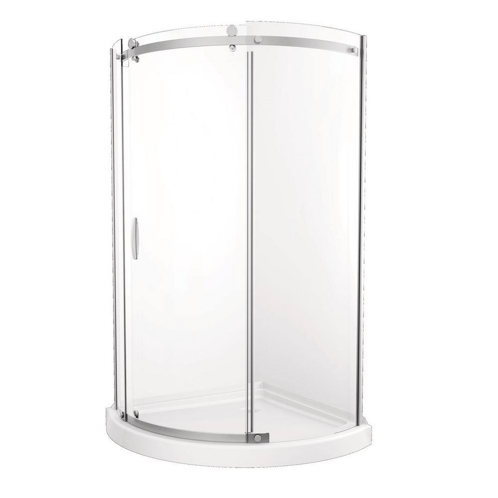 38 in. L x 38 in. W x 72 in. H Corner Shower Kit with Sliding Frameless Shower Door and Shower Pan price history on PriceWatchPro