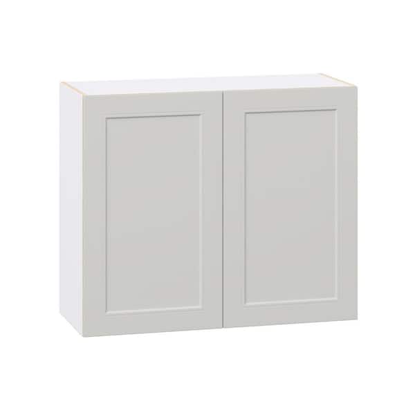 J COLLECTION Galveston 36 in. W x 14 in. D x 30 in. H Assembled Shaker Wall Kitchen Cabinet in Light Grey