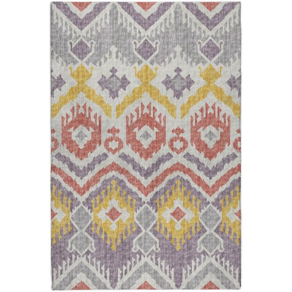 Dream Shag Premium Machine Washable Abstract ADS108 Purple 10 ft. x 14 ft. Area Rug
