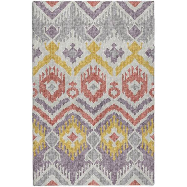 Dream Shag Premium Machine Washable Abstract ADS108 Purple 5 ft. x 7 ft. 6 in. Area Rug
