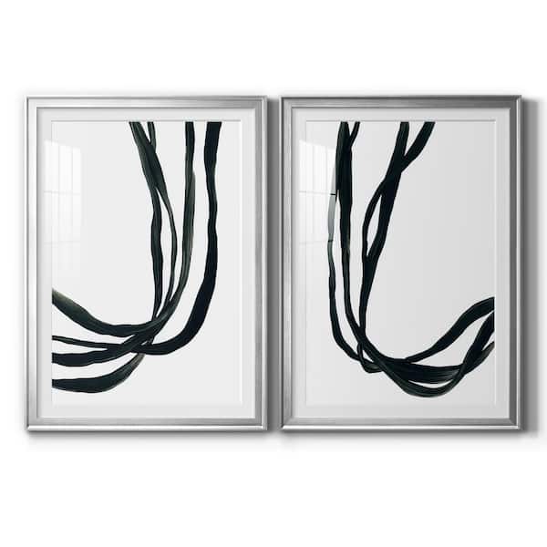 Wexford Home Onyx Ribbon I by Wexford Homes 2-Pieces Framed Abstract Paper Art Print 30.5 in. x 42.5 in.