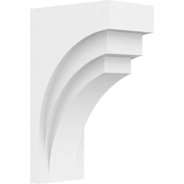 Ekena Millwork 5 in. x 13-3/8 in. x 8 in. Standard Rockford Unfinished Architectural Grade PVC Corbel