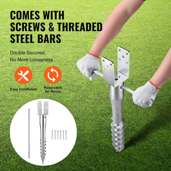 SVOPES No Dig Ground Anchor, 1 Pack 3.94 x 2.76 x 27.56 in. DIY