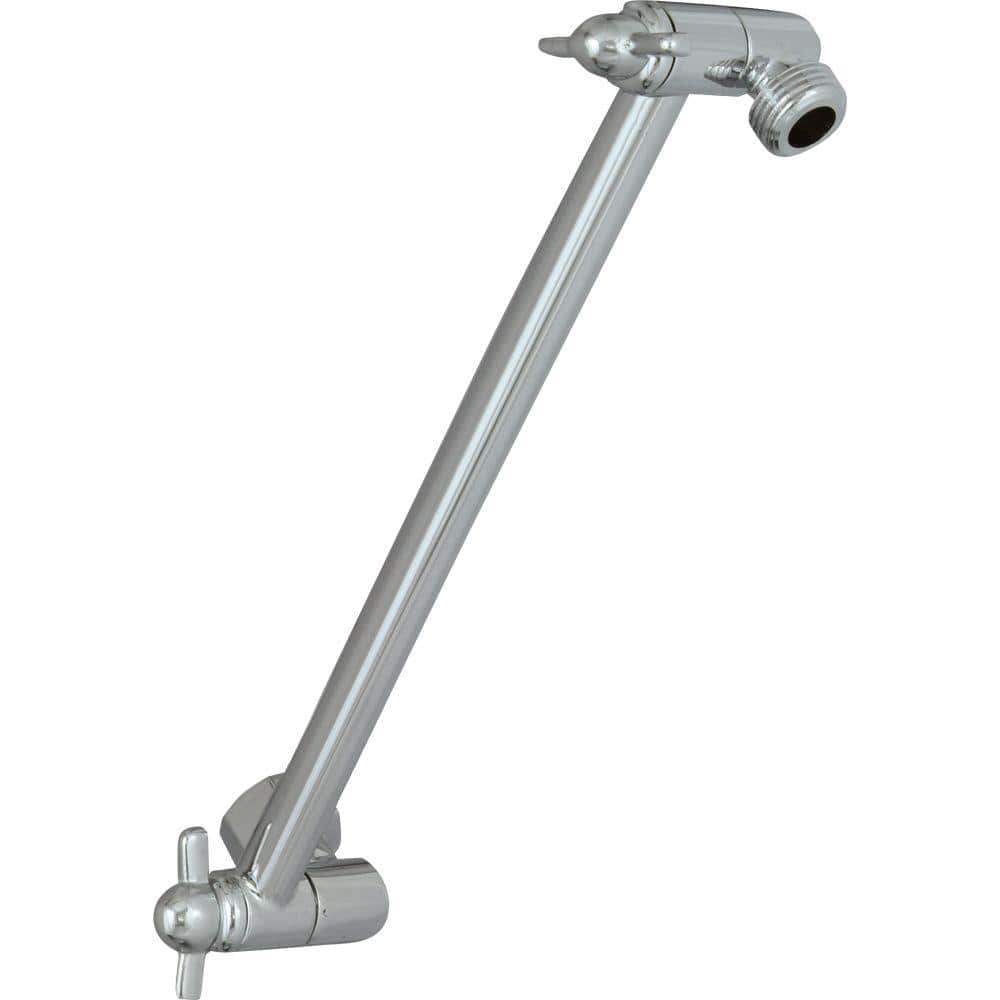 4 Inch Brass Shower Arm Shower Head Combo Adjustable Height Arm Mount,Ch 