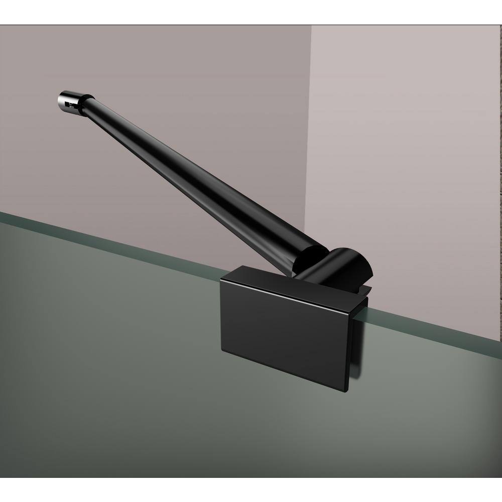 Belmore 64" x 72" Oil Rubbed Bronze Frameless Hinged Shower Door with Frosted Glass