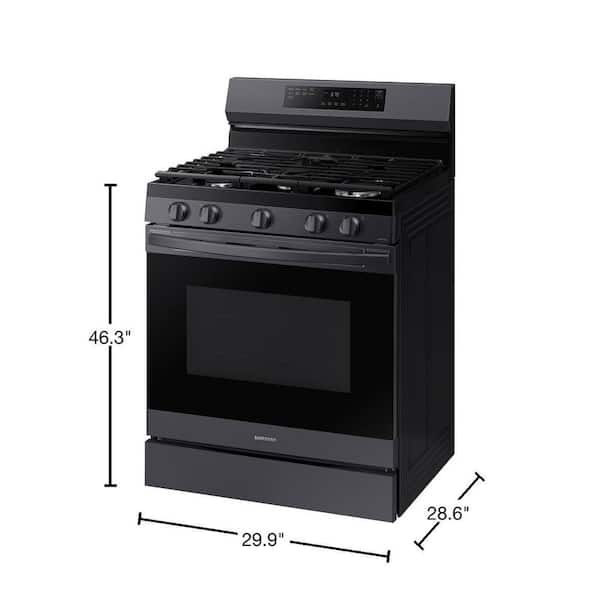 6.0 cu. ft. Smart Freestanding Gas Range with No-Preheat Air Fry,  Convection+ & Stainless Cooktop in Stainless Steel Ranges - NX60A6711SS/AA