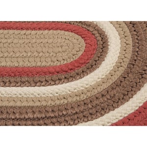 Frontier Red 4 ft. x 6 ft. Oval Braided Area Rug