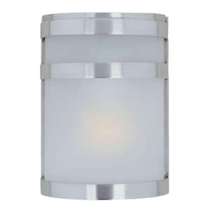 Arc 1-Light Stainless Steel Outdoor Wall Lantern Sconce