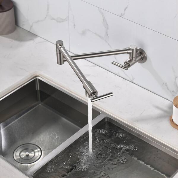 FH FOHOME Pot Filler Faucet Wall Mount, Folding Stretchable Kitchen... FH FOHOME Pot Filler Faucet Wall Mount, Folding Stretchable Kitchen...