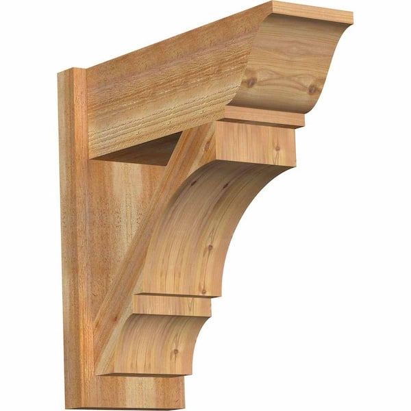Ekena Millwork 8 in. x 22 in. x 22 in. Western Red Cedar Balboa Traditional Rough Sawn Outlooker