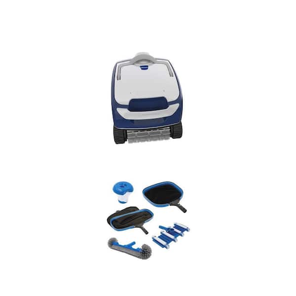 PLSHD Manual Cleaning Kit and ERA 710 Robotic Pool Vacuum Combo for Inground Pools
