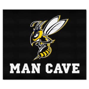 Montana State Billings Black Man Cave 5 ft. x 6 ft. Tailgater Area Rug