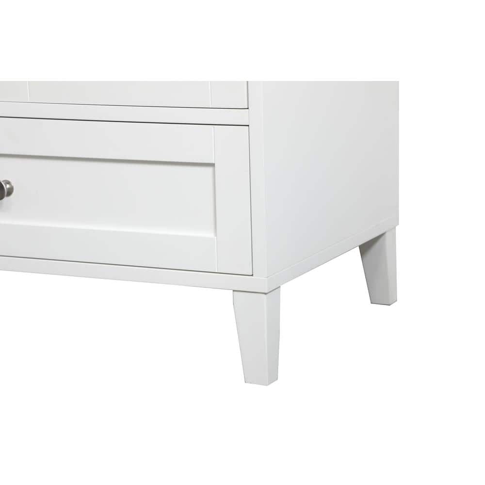 Elegant White Quartz Top Single Bathroom Vanity with Storage Drawer