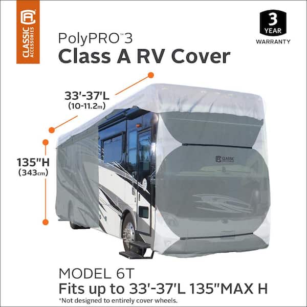 Classic Accessories PolyPro III 492 in. x 105 in. x 126 in. Class A RV Cover