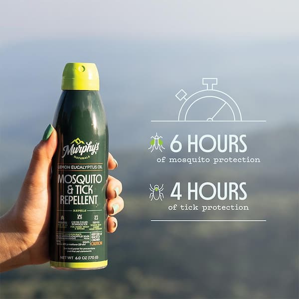 Natural Lemon Eucalyptus Oil Mosquito and Tick Repellent Mist (6 oz.) Long-Lasting, DEET-Free Insect Spray (2-Pack)