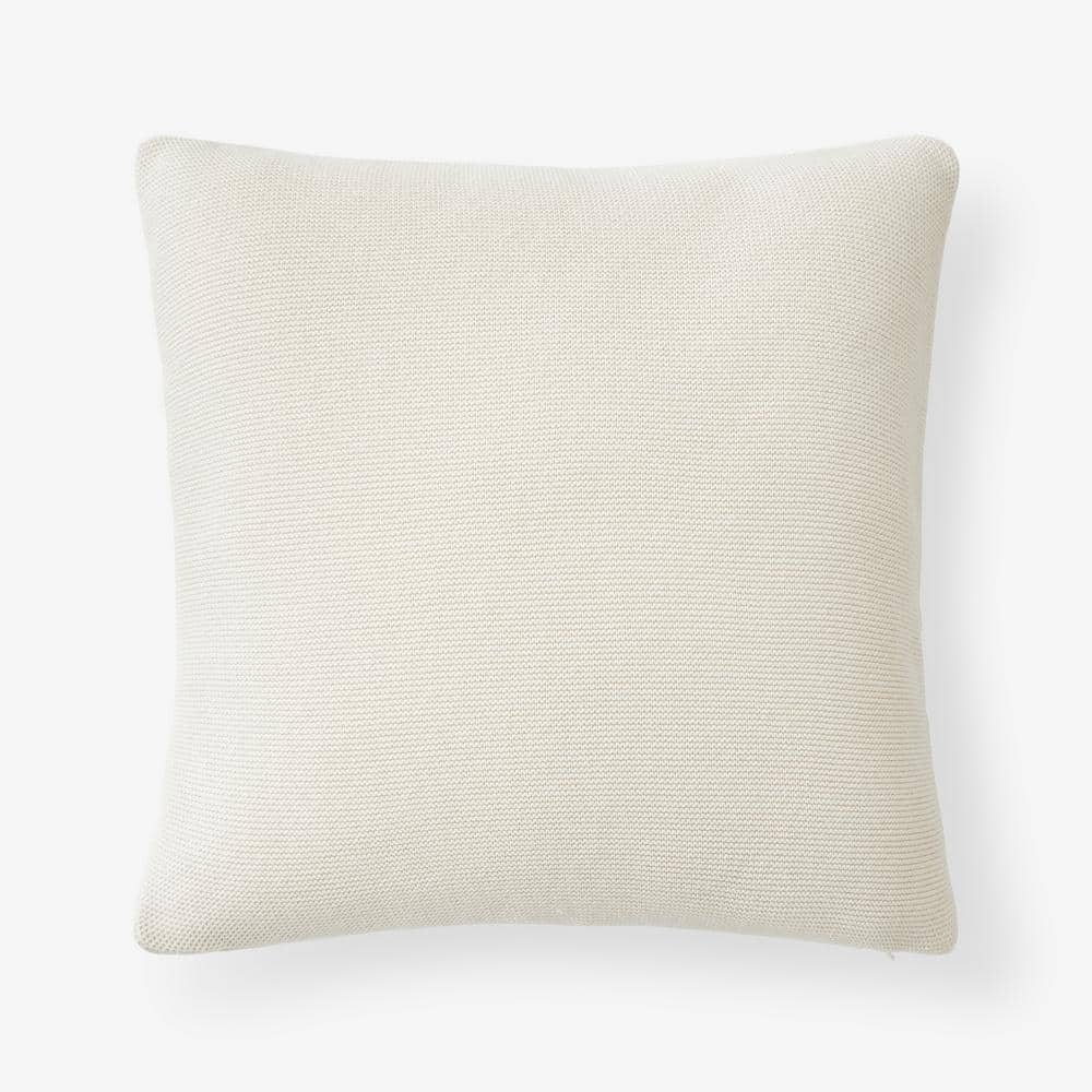 The Company Store Montclair Knit Decorative Ivory 20 in. x 20 in. Throw