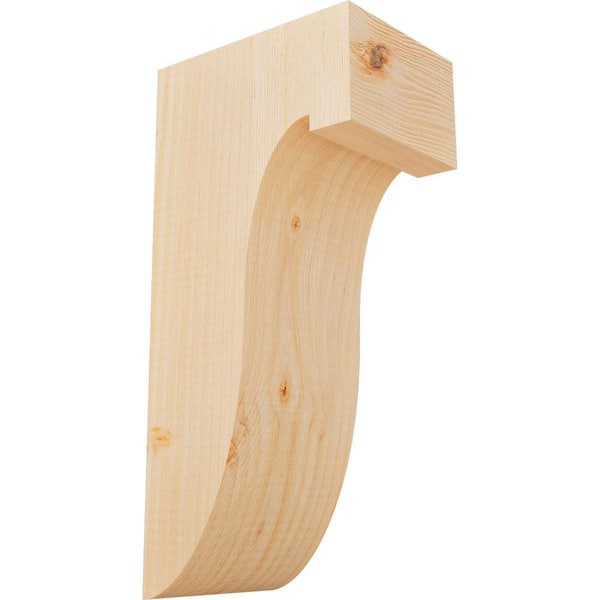 Ekena Millwork 5-1/2 in. x 8 in. x 16 in. Douglas Fir Del Monte Smooth Corbel