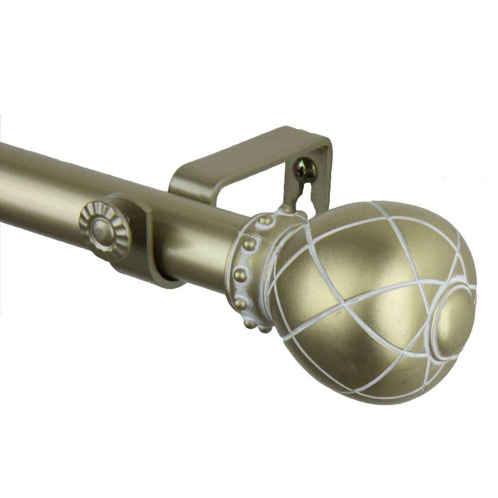 48 in. - 84 in. 1 in. Supreme Single Curtain Rod Set in Light Gold price history on PriceWatchPro