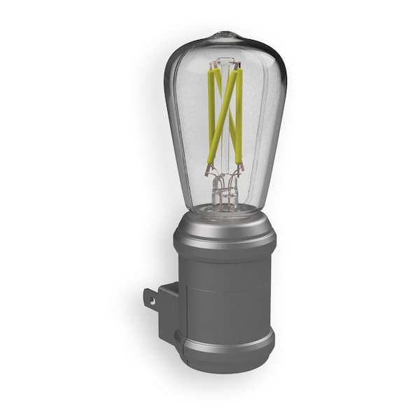 GE 0.5-Watt Plug In Light Sensing Integrated Vintage LED Cage Night Light  38628 - The Home Depot