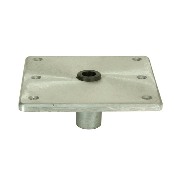 KingPin Standard Square Base Plate with Satin Finish - 7 in. x 7 in., Aluminum