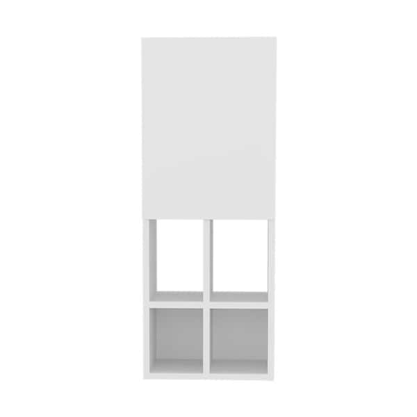 12.2 in. W x 31.5 in. H Rectangular White MDF Surface Mount Medicine Cabinet without Mirror