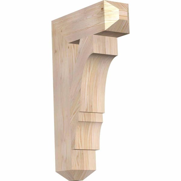 Ekena Millwork 5.5 in. x 32 in. x 20 in. Douglas Fir Balboa Craftsman Smooth Bracket