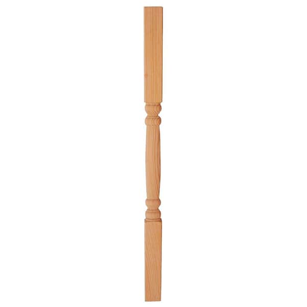 Unbranded 2 in. x 3 in. x 36 in. Pressure-Treated Cedar-Tone Classic Square Spindle (12-Pack)
