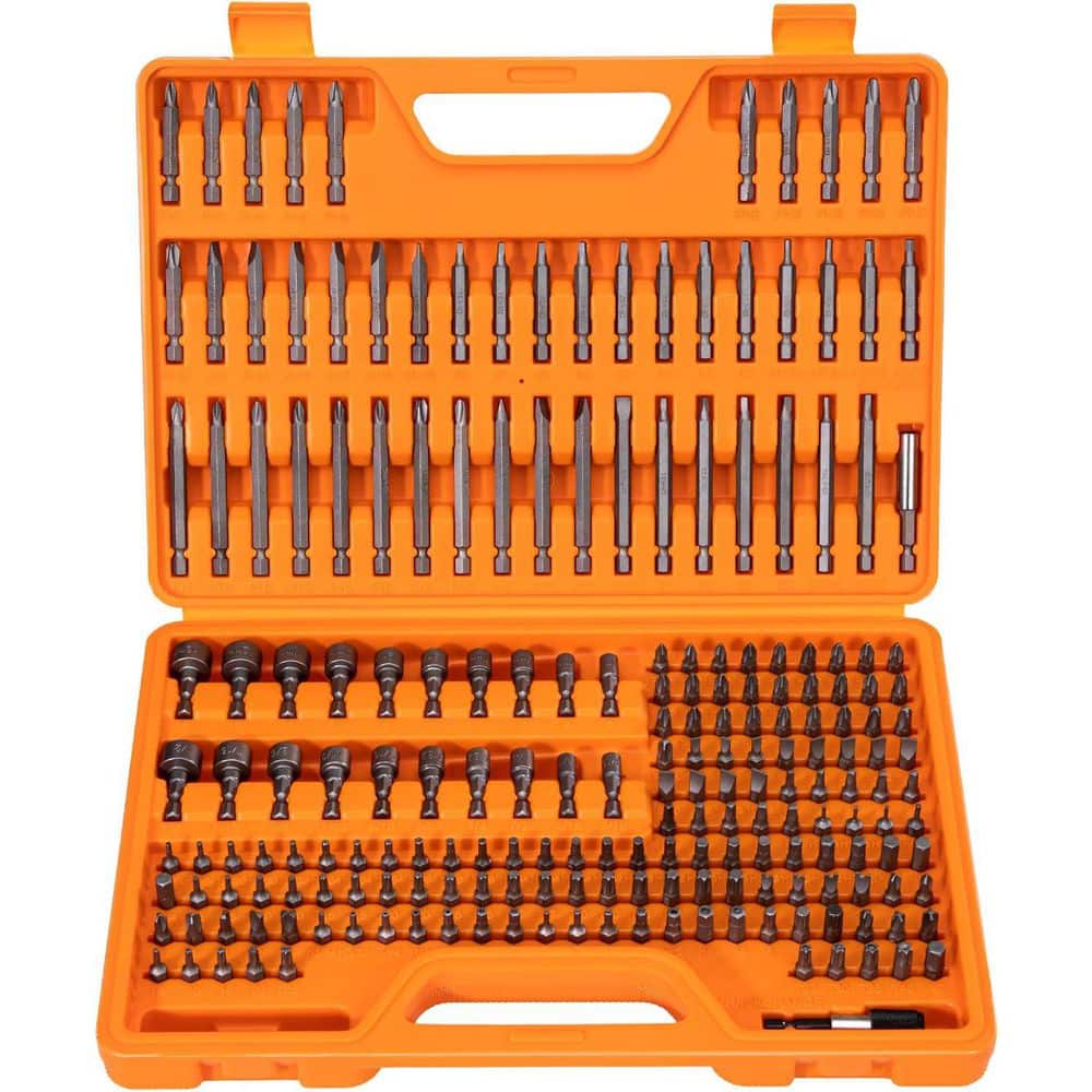Screwdriver Bit Set, 1/4 in. Hex Shank Chrome Vanadium Steel Driver Bit Set (208-Piece)