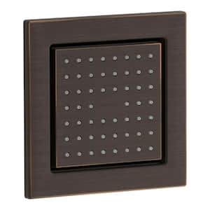 WaterTile 4-7/8 in. Square 2.5 GPM 54-Nozzle Body Spray with Soothing Spray in Oil-Rubbed Bronze