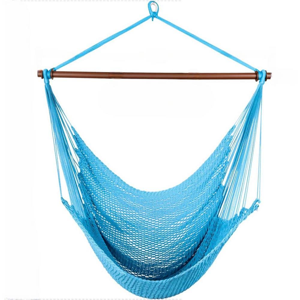 4 ft. Caribbean Hammock Swing Chair with Detachable Metal Bar, 330 LBS Weig